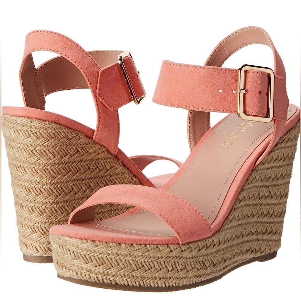 🔸️Madden Coral Vail Buckle Strap Espadrille Wedge Heels Size 8.5 - Picture 2 of 12